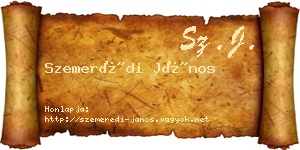 Szemerédi János névjegykártya